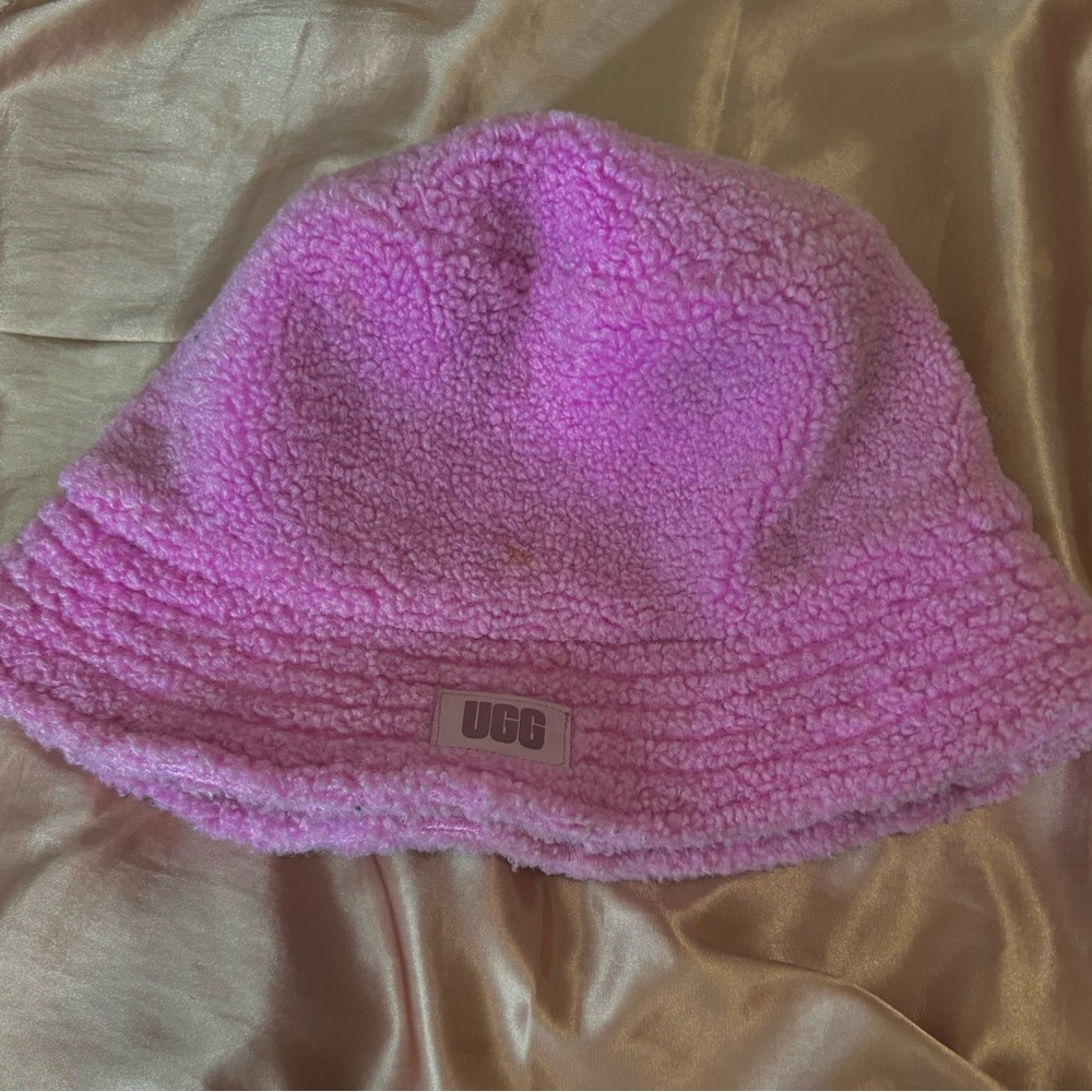 UGG Pink Sherpa Bucket Hat